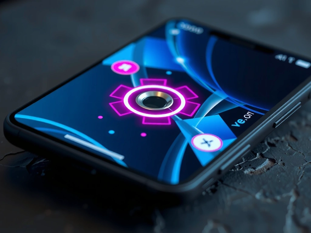 Abstract motion study of a game UI interface