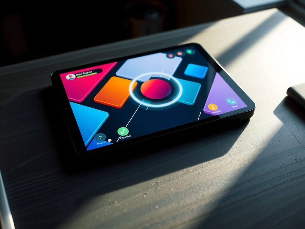 Abstract Game UI on Tablet