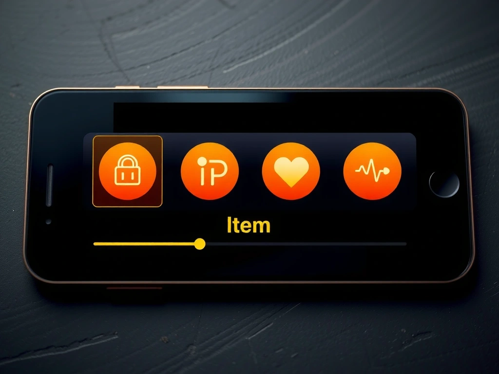 Item menu with solid pulse